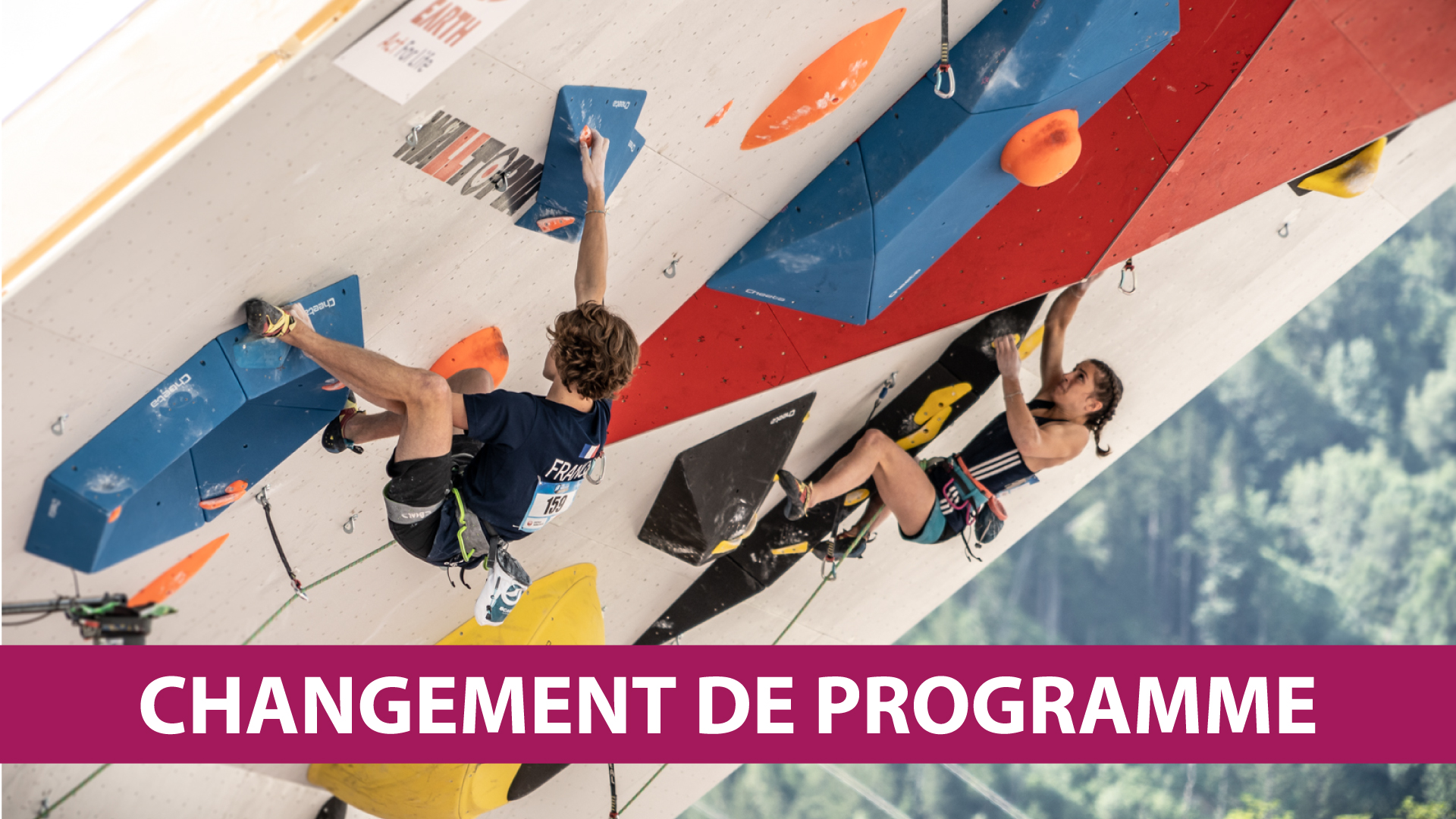 Change of programme - Climbing World Cup