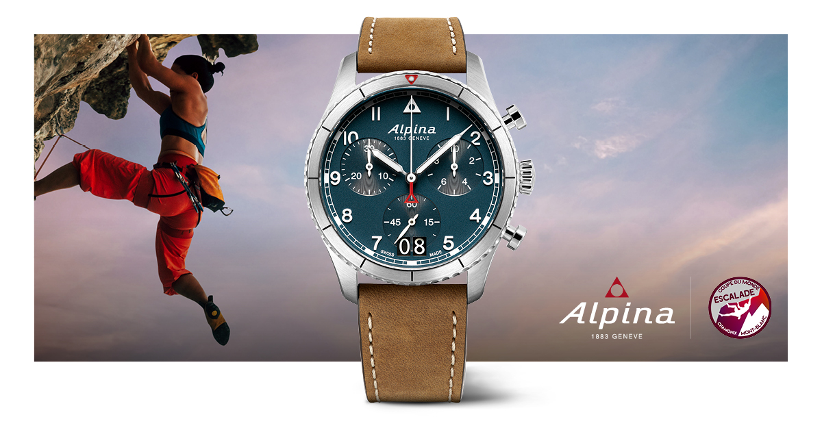 Alpina Watches, chronométreur officiel de la Coupe du monde d'escalade de vitesse a un message pour vous !